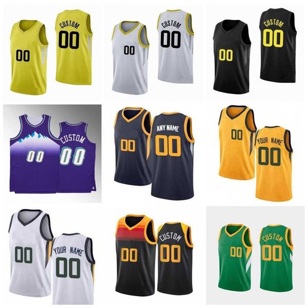 

custom 2022-23 new city basketball jerseys 16 simone fontecchio 24 walker kessler 20 udoka azubuike 5 malik beasley 11 mike conley 23 lauri, Black;red