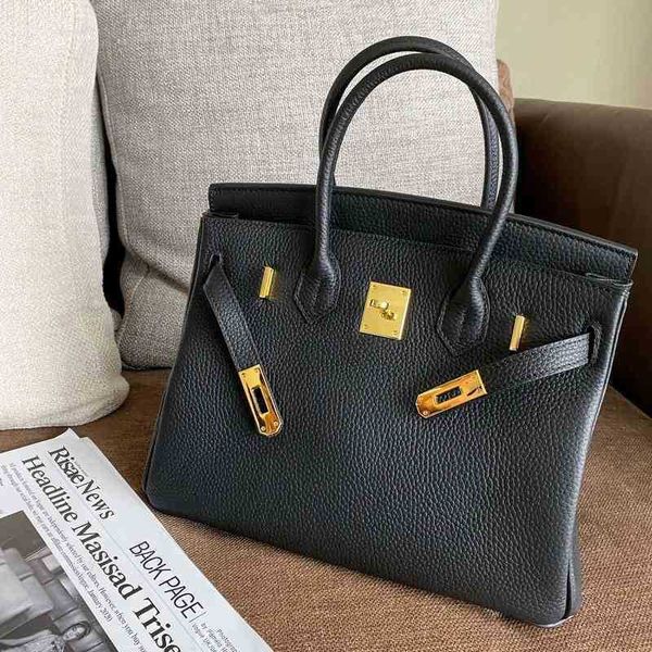 

birkins handbags designer leather tote bags genuine platinum bag 2022 fashion portable shoulder diagonal women's large capacity korean