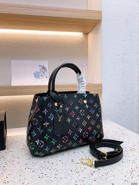 

classic color printing bag leather shoulder crossbody package clutch handbag luxury brand designer shopping tote wallet purse