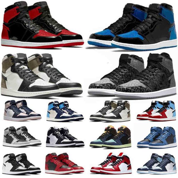 

basketball shoes sneakers royal dark mocha blue bubble gum obsidian shadow toe jumpman mens rebellionaire bred patent men women chaussures, Black