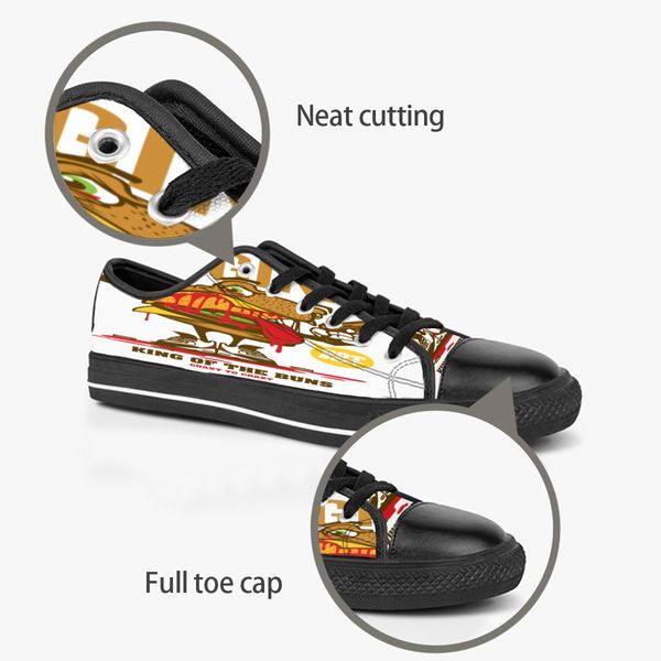 

custom shoes classic canvas low cut skateboard casual triple black accept customization uv printing low mens womens sports sneakers breathab