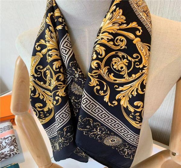 

2021 the new most popular whole scarf stylish women039s sunscreen shawl classic brand printed scarf soft thin scarf 9090cm2291927, Blue;gray