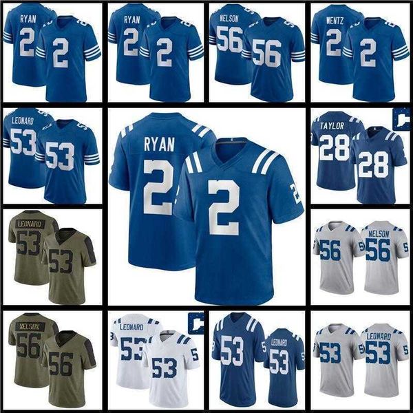 

football jersey indianapolis''colts''nfl''2 matt ryan 53 darius leonard, Black;red