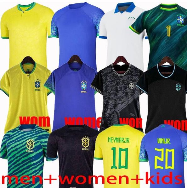 

brasil 2022 neymar soccer jerseys brazilian kids kit richarlison vini jr. .paqueta g.jesus casemiro p.coutinho ronaldo ronaldinho football, Black;yellow