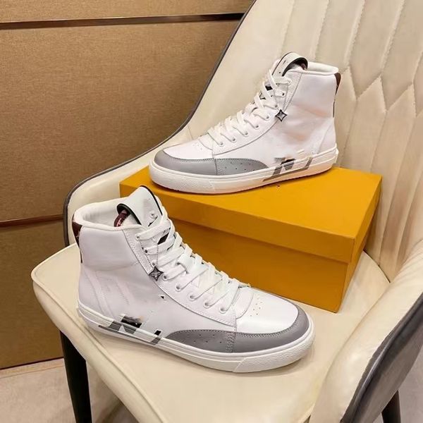 

designer charlie casual shoes trainer sneakers blazer women mens luxury rivoli printing trainers genuine leather sneakers size 01, Black