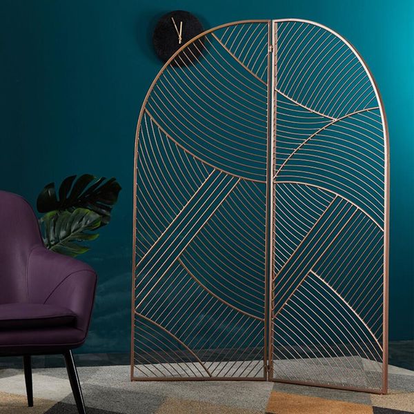 

2-fold folding screens entrance to the beauty shop lobby of the iron art l porch wispy air partition living room small house screen