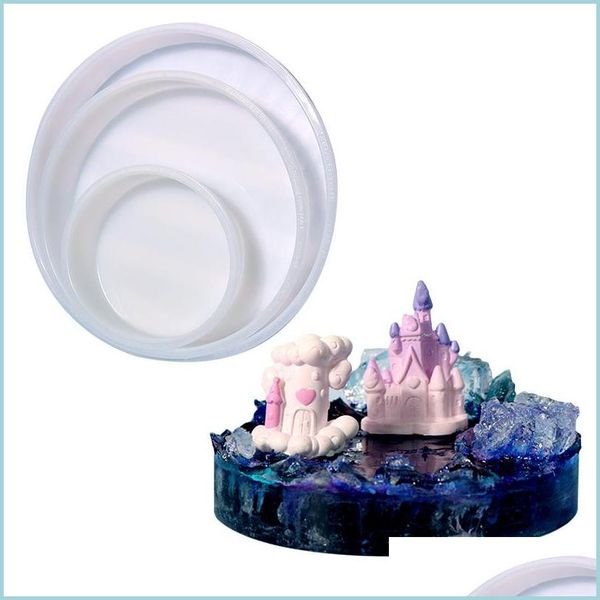 

molds large resin molds round table mod creative sile tray for epoxy casting floral preservation bouquet 2in to 10in drop delivery j dhf1b