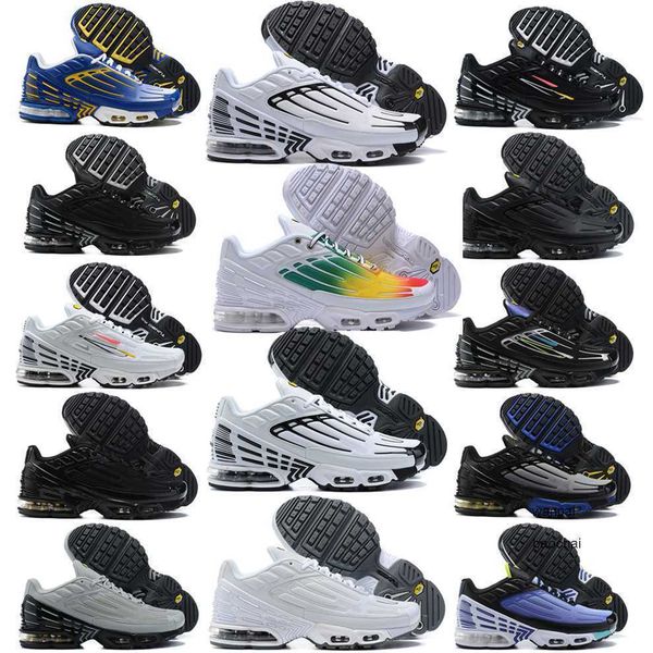 

2023 2022 tn plus 3 men running shoes triple black white wolf grey orange parachute pack radiant red crimson ghost green purple sports