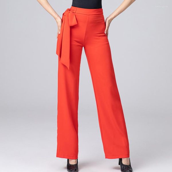 

stage wear latina dance pants for women latin costume ballroom fall clothes tango outfits sumba rumba, Black;red