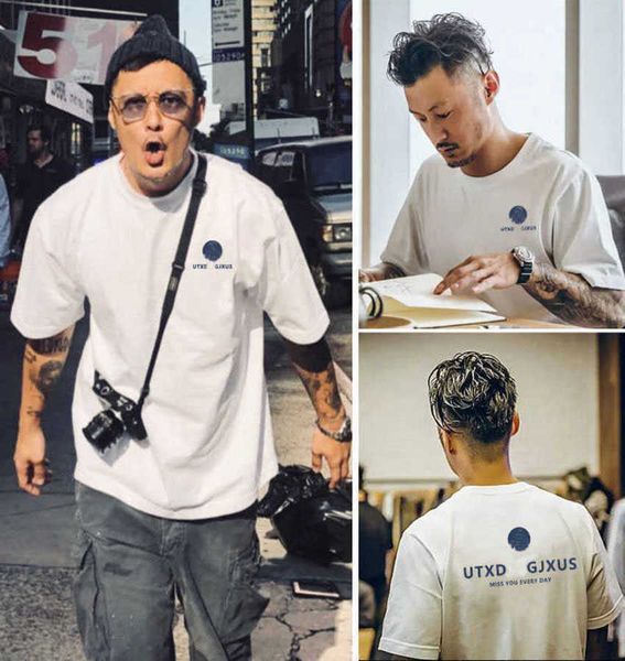 

short sleeve men's t-shirt cotton loose fashion brand half sleeve oversized ins couple t-shirt, White;black