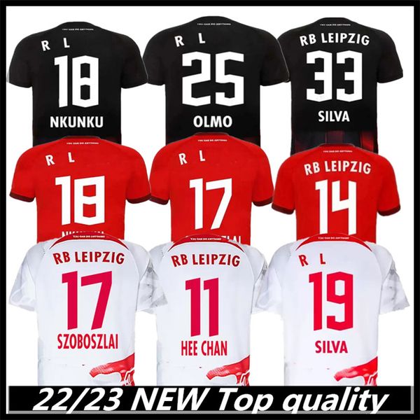 

22/23 rbl soccer jerseys leipziges wenner #11 poulsen forsberg bundesliga sabitzer camisetas de futbol men kids kit socks full sets football, Black;yellow