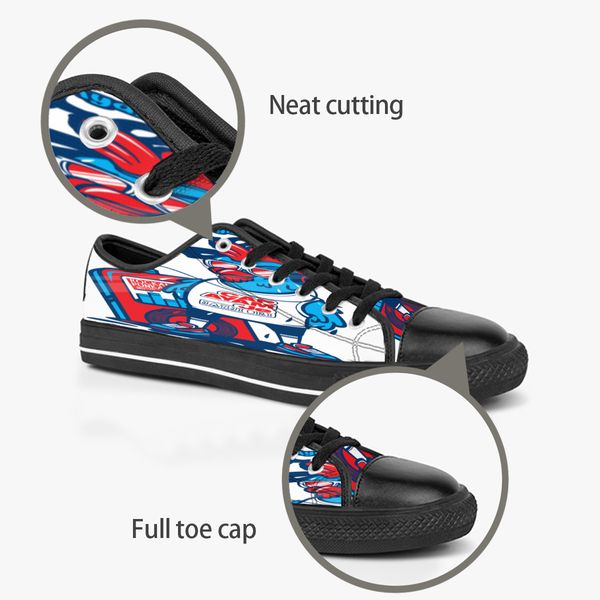 

custom shoes classic canvas low cut skateboard casual triple black accept customization uv printing low mens womens sports sneakers breathab