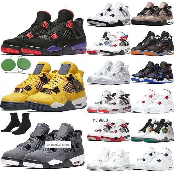 

2022 basketball shoes jumpmans 4 men women jorden 4s red thunder black cat white oreo desert moss what the taupe haze shimmer royalty mens j