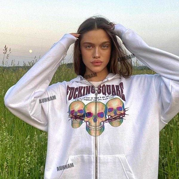 

men's hoodies sweatshirts korean fashion sweatshirt goth skeleton print long sleeve women hoodies autumn zip up jacket t221114, Black