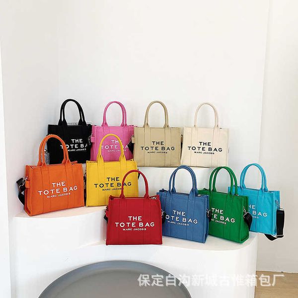 

designer bags tote marc's jacob leather luxury handbag women's new large capacity canvas leisure messenger shoulder bags fash