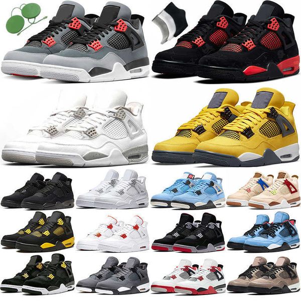 

jumpman 4s 4 basketball shoes infrared red thunder lightning white oreo black cat bred university blue pure money sail fire red cool grey