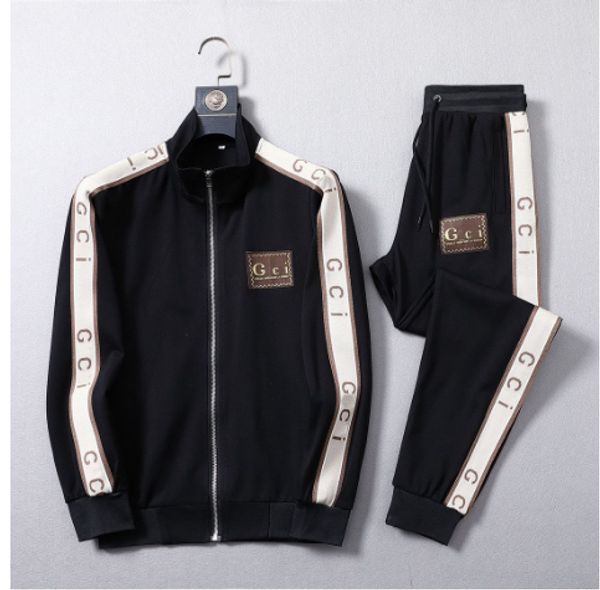 

designers mens womens autumn tracksuits rainbow stripe track suit coats man designers jackets hoodies pants sweatshirts sportswear s-3xl mxh, Gray