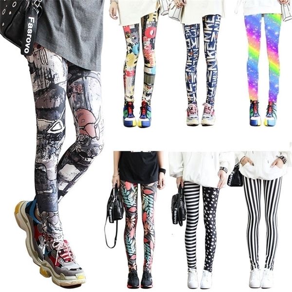 

womens leggings fashion casual highly elastic and colorful leg warmer fit most sizes leggins pants trousers womans 221113, Black
