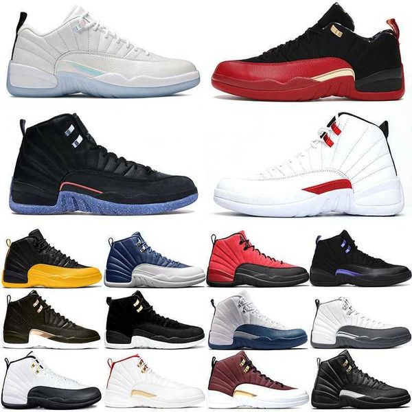 

jumpman 12s basketball shoes 12 lagoon pulse super bowl utility twist dark concord mens trainers sneaker size 7-13, Black