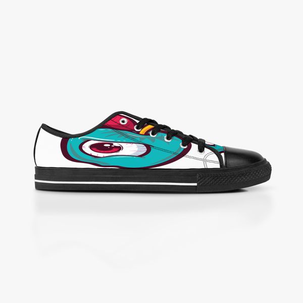 

custom shoes classic canvas low cut skateboard casual triple black accept customization uv printing low mens womens sports sneakers breathab