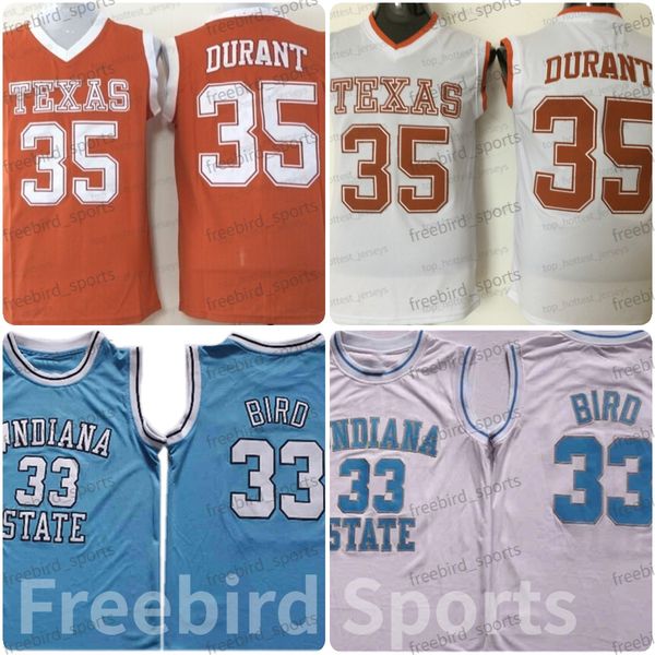 

texas longhorns 35 kevin durant basketball jersey white orange 33 larry bird indiana state sycamores blue college mens basketball jerseys st, Black