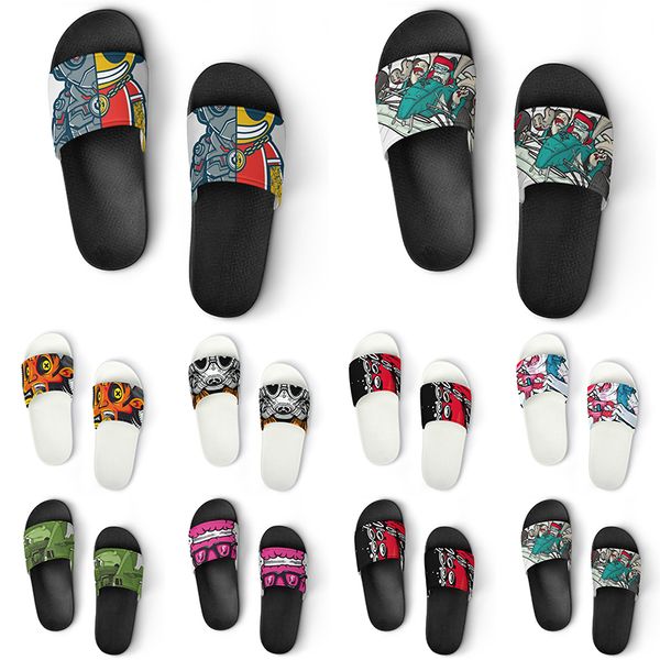

custom shoes pvc slippers men women diy home indoor outdoor sneakers customized beach trainers slip-on color216