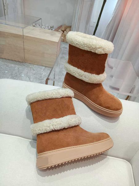 

brand boots designer design winter and warm short boot fashion designer flat bottom outdoor snow, Black