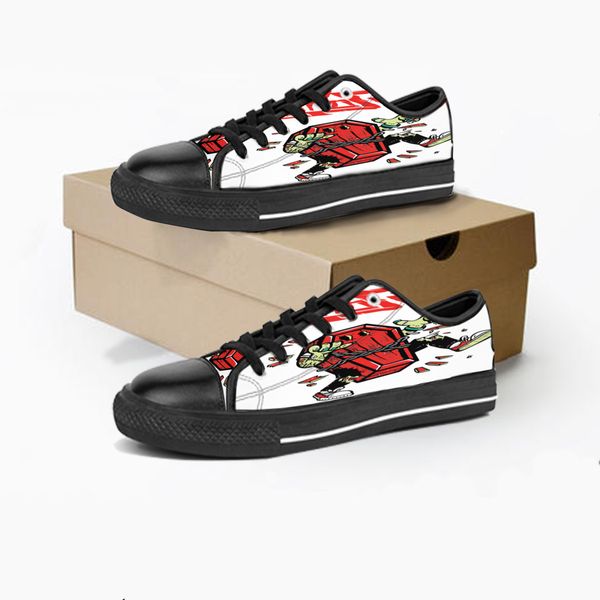 

shoes en custom low diy women canvas skateboard sneakers triple black customization uv printing sports sneakers xuebi 180-115 ization