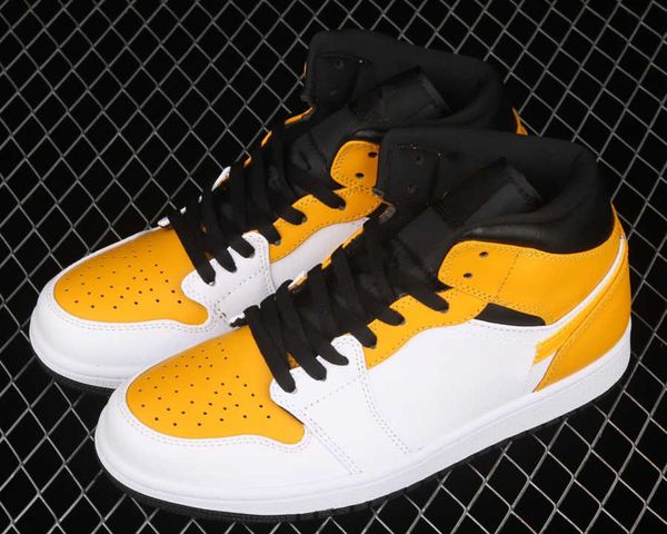 

shoes market men women jumpman 1 1s mid white university gold black sneakers box