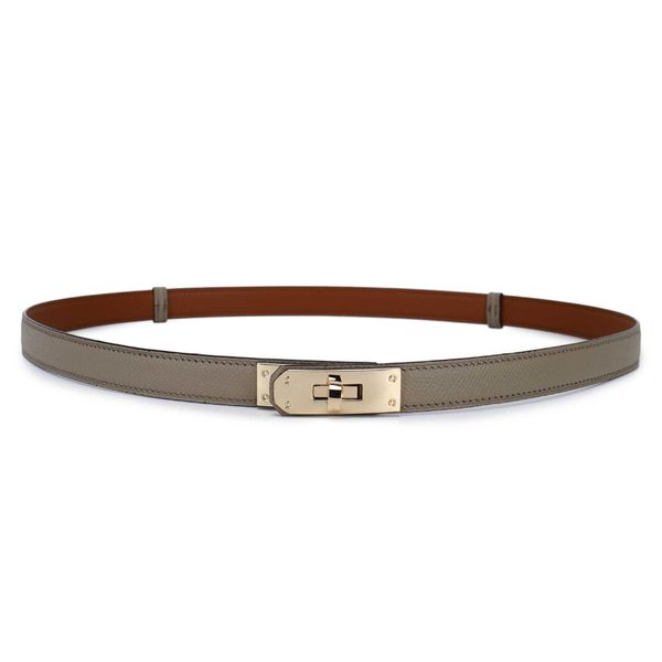 

luxury brand women's thin waist belt 1.8cm high-quality h family kelly dress small suit necessary for formal wear, Black;brown