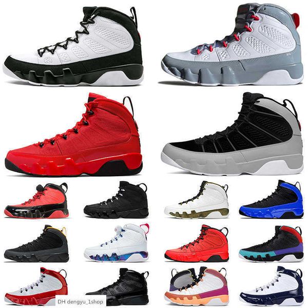 

mens jumpman 9 9s basketball shoes retro fire red chile change the world golden gym particle grey ix unc racer blue motorboat jordas, Black