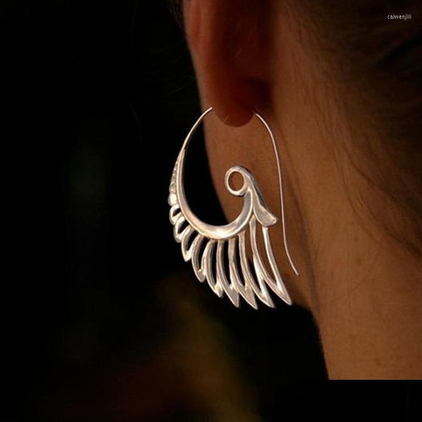 

dangle chandelier dangle earrings 1 pair retro longlasting spiral peacock shape ethnic style women for daily wear drop delivery jew dhanm, Silver