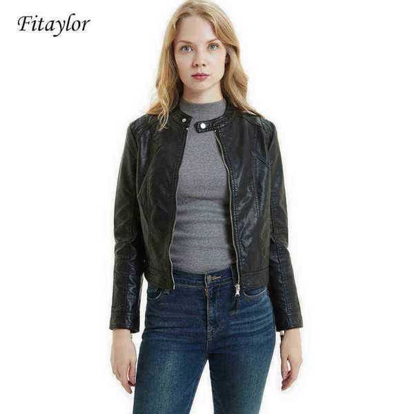 

fitaylor spring autumn spring pu leather jackets women long sleeve zipper short jacket black pink faux leather jacket outfit j220727