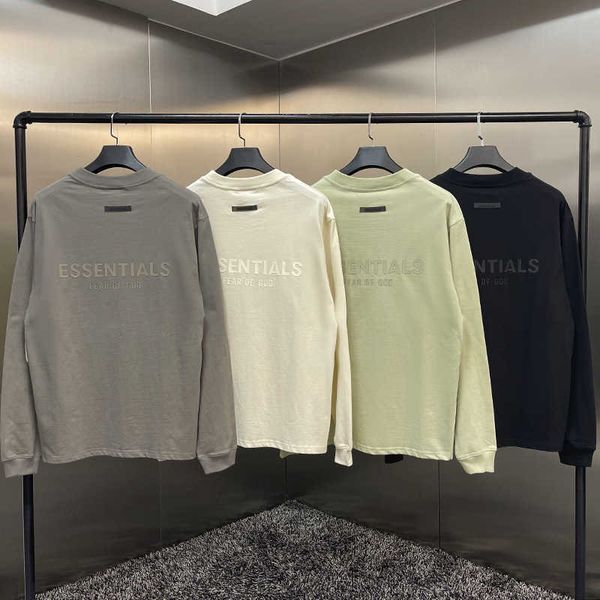 

loose designer men hoody essentials hoodies pullover sweatshirts dear god double line colorful silicone print long sleeve t-shirt lucury bra, Black