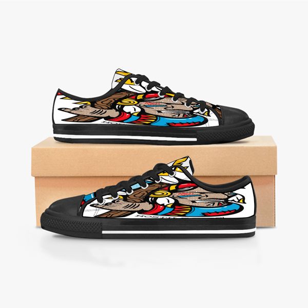 

custom shoes classic canvas low cut skateboard casual triple black accept customization uv printing low mens womens sports sneakers breathab