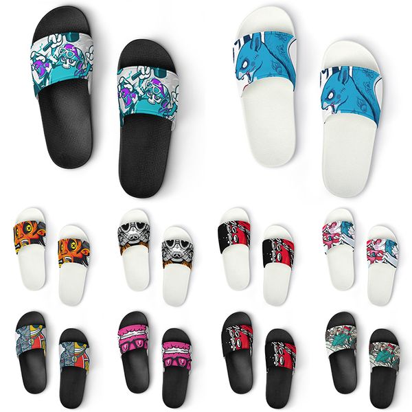 

custom shoes pvc slippers men women diy home indoor outdoor sneakers customized beach trainers slip-on color227