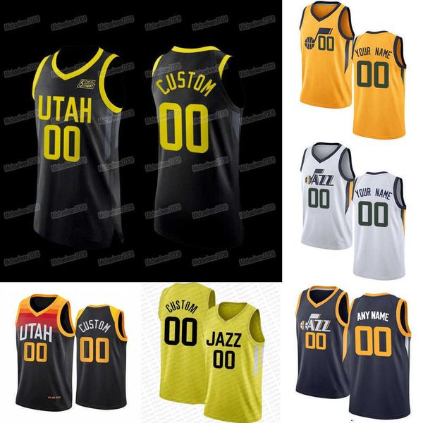 

basketball jerseys mens womens youth utah''jazz''custom 24 walker kessler 10 leandro bolmaro 16 simone fontecchio 20 udo, Black;red