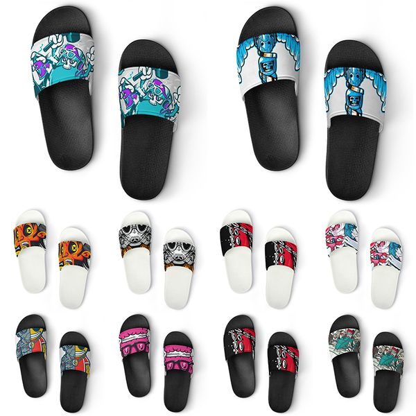 

custom shoes pvc slippers men women diy home indoor outdoor sneakers customized beach trainers slip-on color300