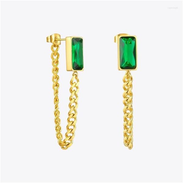 

dangle chandelier dangle earrings enfashion green stone drop for women gold color stainless steel brincos chain earings fashion je dhzdm, Silver