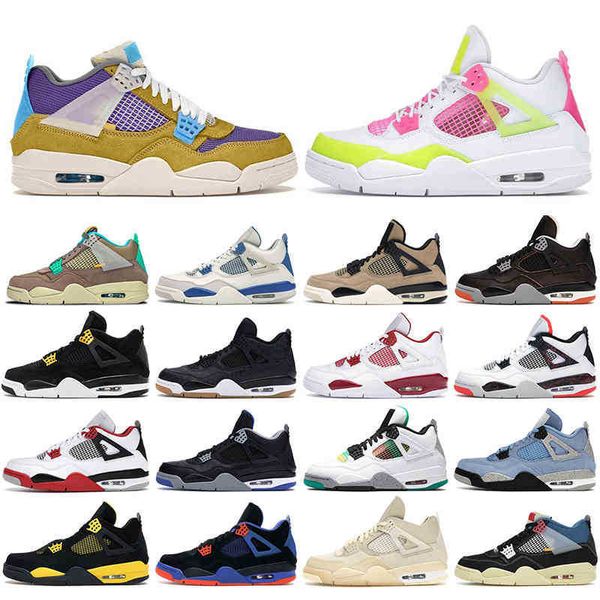 

basketball shoes mens trainers sneakers pale pure money cool grey royalty university red union guava lemon venom thunder men 4s 4 size us