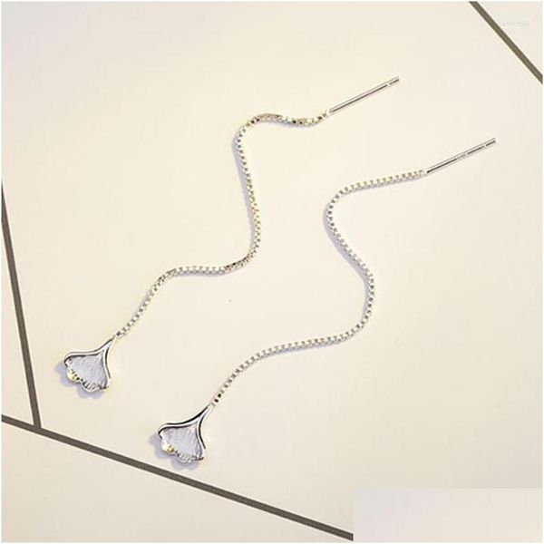 

dangle chandelier dangle earrings 925 sterling sliver long chain drop leaves sier plated super cocktail linear tassel for party je dhhti, Silver