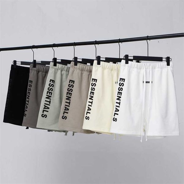 

athletic shorts feel of god double line essentials season 7 silicone letter fog men's and women's casual sports pants, White;black