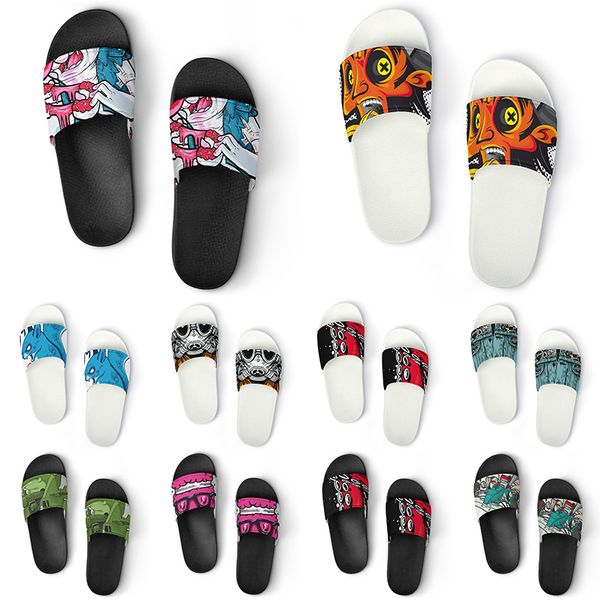 

custom shoes pvc slippers men women diy home indoor outdoor sneakers customized beach trainers slip-on color100