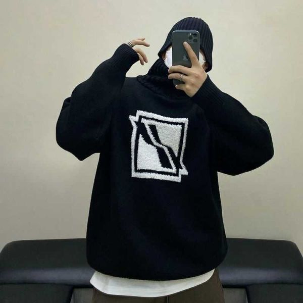 

we11 designer loose autumn/winter hours fashion br everything with loose men's and women's turtlenecks, White;black