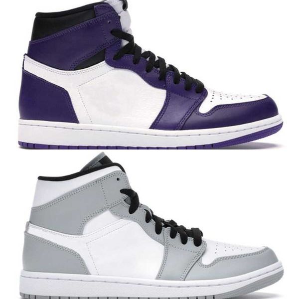 

1 university blue hyper royal twist chicago basketball shoes men 1s mid milan digital pink sail patent bred toe women court purple, Black