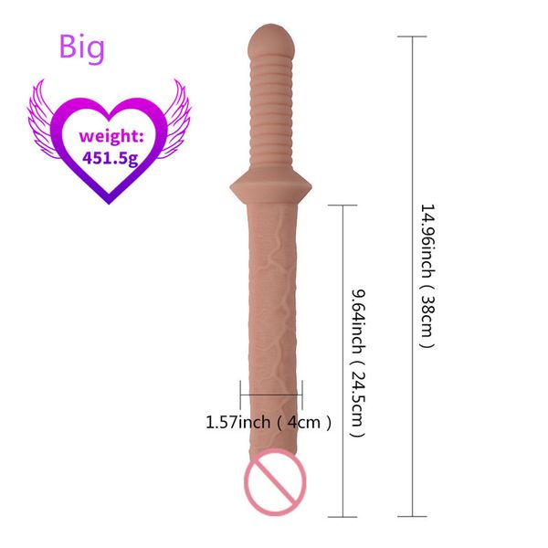 

costumes sword shape big dildos handle design large small flesh penis flexible and realistic dildo cock female masturbation, Black