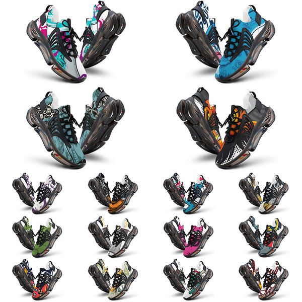 

elastic running shoes custom shoes men women diy white black green yellow red blue mens trainer outdoor sneakers size 38-46 color8