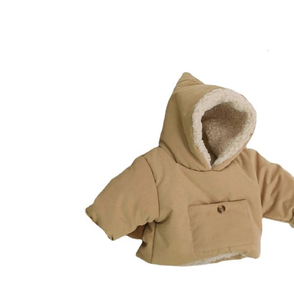 

rompers 02years infant toddler child coat warm thick outwear baby clothes born baby boy girl winter cotton padded hoodie jacket 221114, Blue