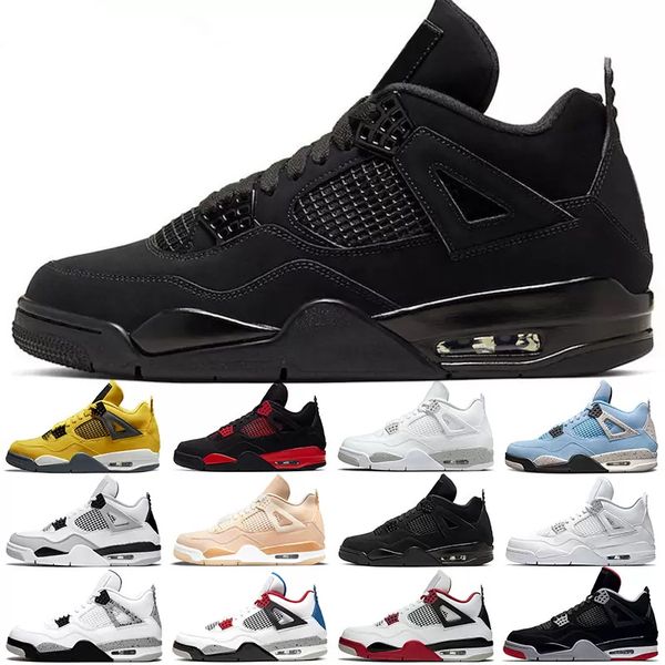 

4s men women basketball shoes classic sports shoes jumpman 4 university blue noir cement cat white oreo infrared lightning trainers brand