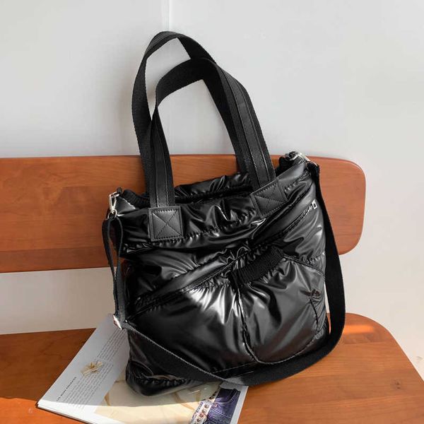 

shopping bags bag women's winter new korean fashion gloves cotton padded clothes bag women's one shoulder crossbody 220906